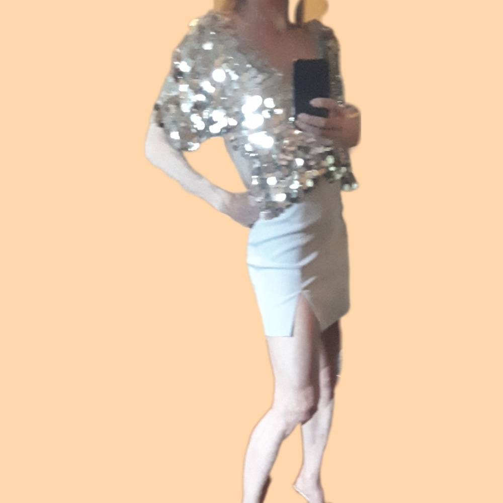 Silver mini skirt - Picture 9 of 9